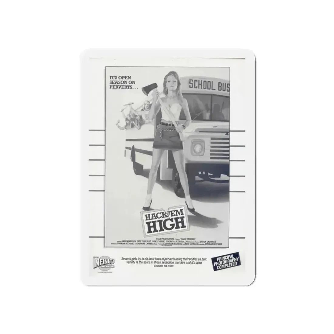 HACK'EM HIGH (CEMETERY HIGH) 1988 Movie Poster - Refrigerator Magnet - The Sticker Space