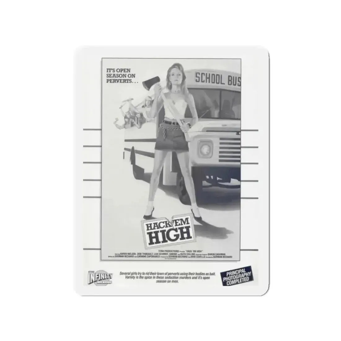 HACK'EM HIGH (CEMETERY HIGH) 1988 Movie Poster - Refrigerator Magnet - The Sticker Space