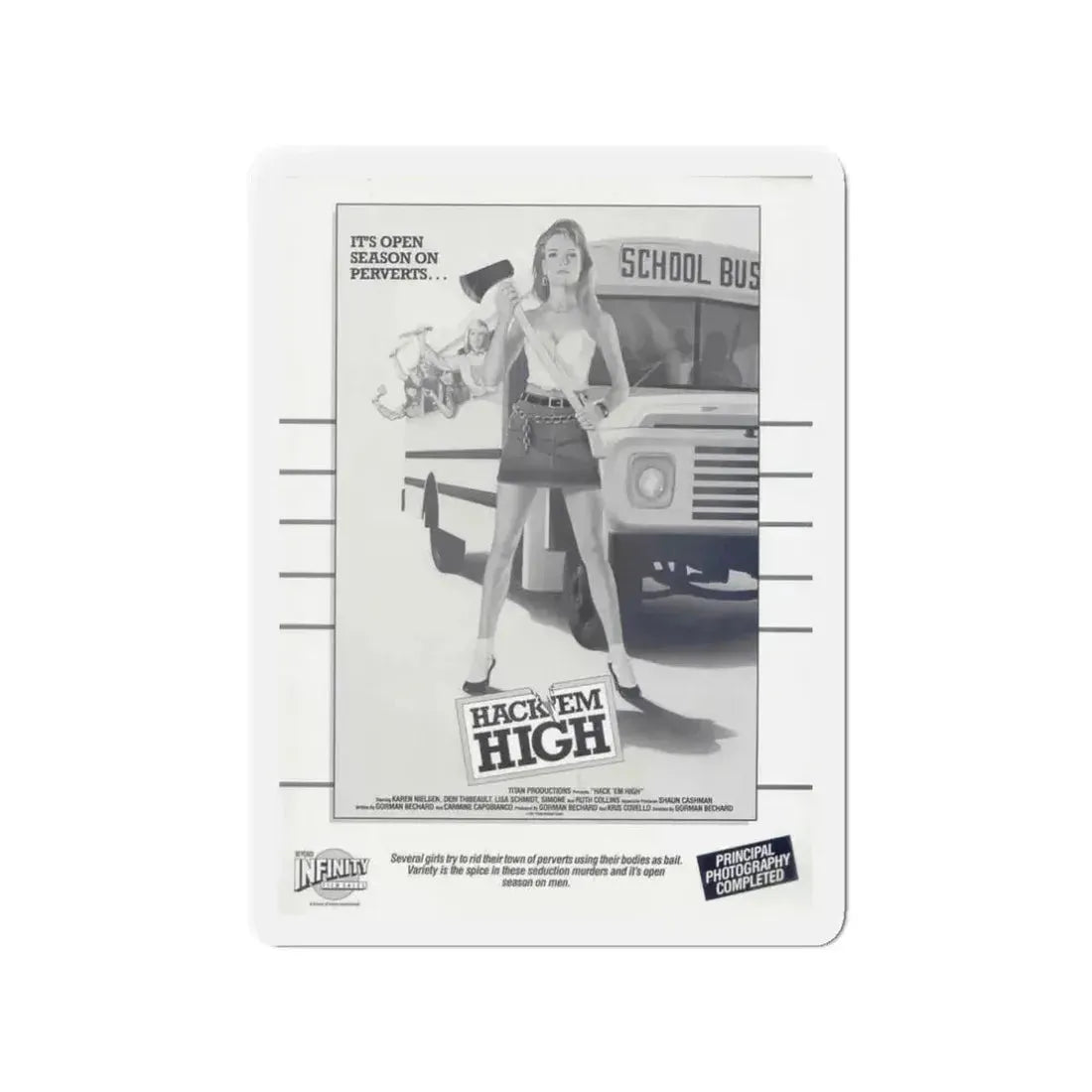 HACK'EM HIGH (CEMETERY HIGH) 1988 Movie Poster - Refrigerator Magnet - The Sticker Space