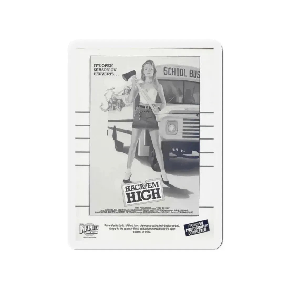 HACK'EM HIGH (CEMETERY HIGH) 1988 Movie Poster - Refrigerator Magnet - The Sticker Space