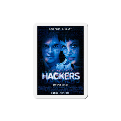 Hackers 1995 Movie Poster Die-Cut Magnet-3" x 3"-The Sticker Space