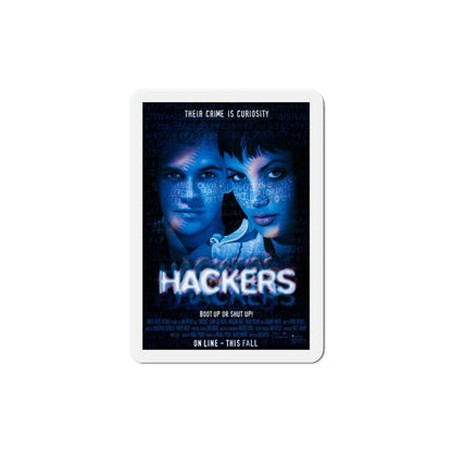 Hackers 1995 Movie Poster Die-Cut Magnet-5" x 5"-The Sticker Space