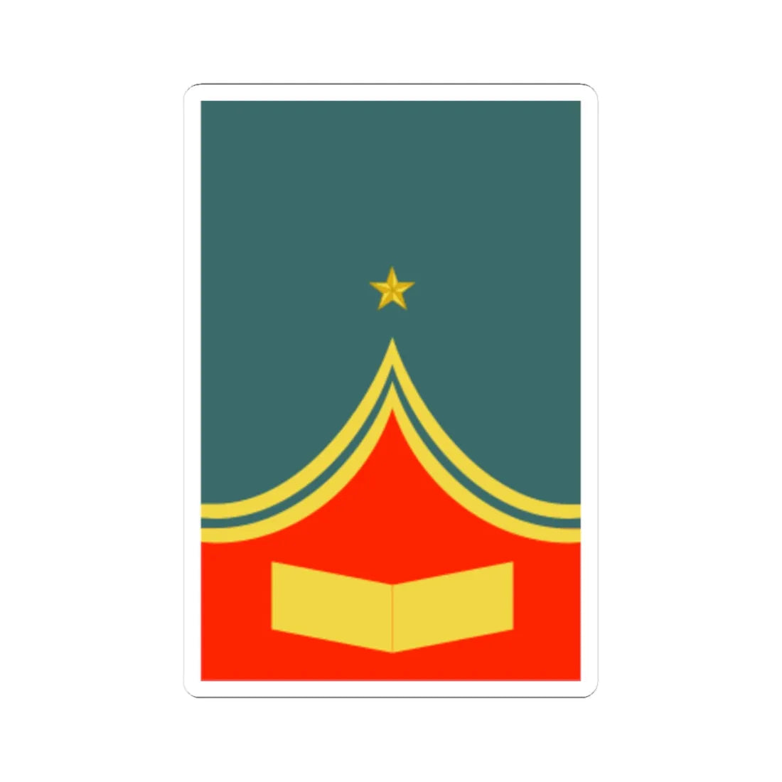 Hademe i hassa i şahane  kolağası (Oman) (Military Rank) STICKER Vinyl Kiss-Cut Decal 3 Inch White - The Sticker Space