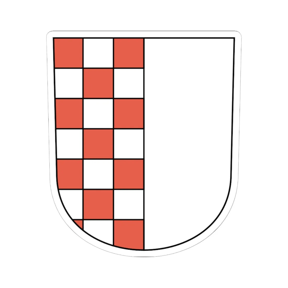 Hadlikon coat of arms (Switzerland) (Coat of Arms) STICKER Vinyl Kiss-Cut Decal 6 Inch White - The Sticker Space