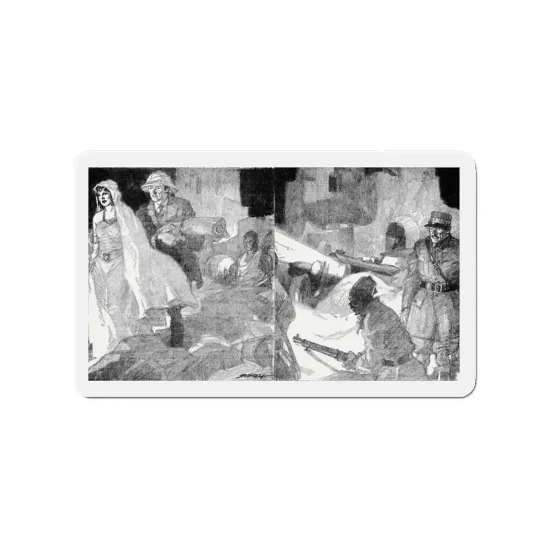 Hag Gold (1), Blue Book Magazine, May 1941 (Magazine Illustration) Refrigerator Magnet 2 Inch Die-Cut - The Sticker Space