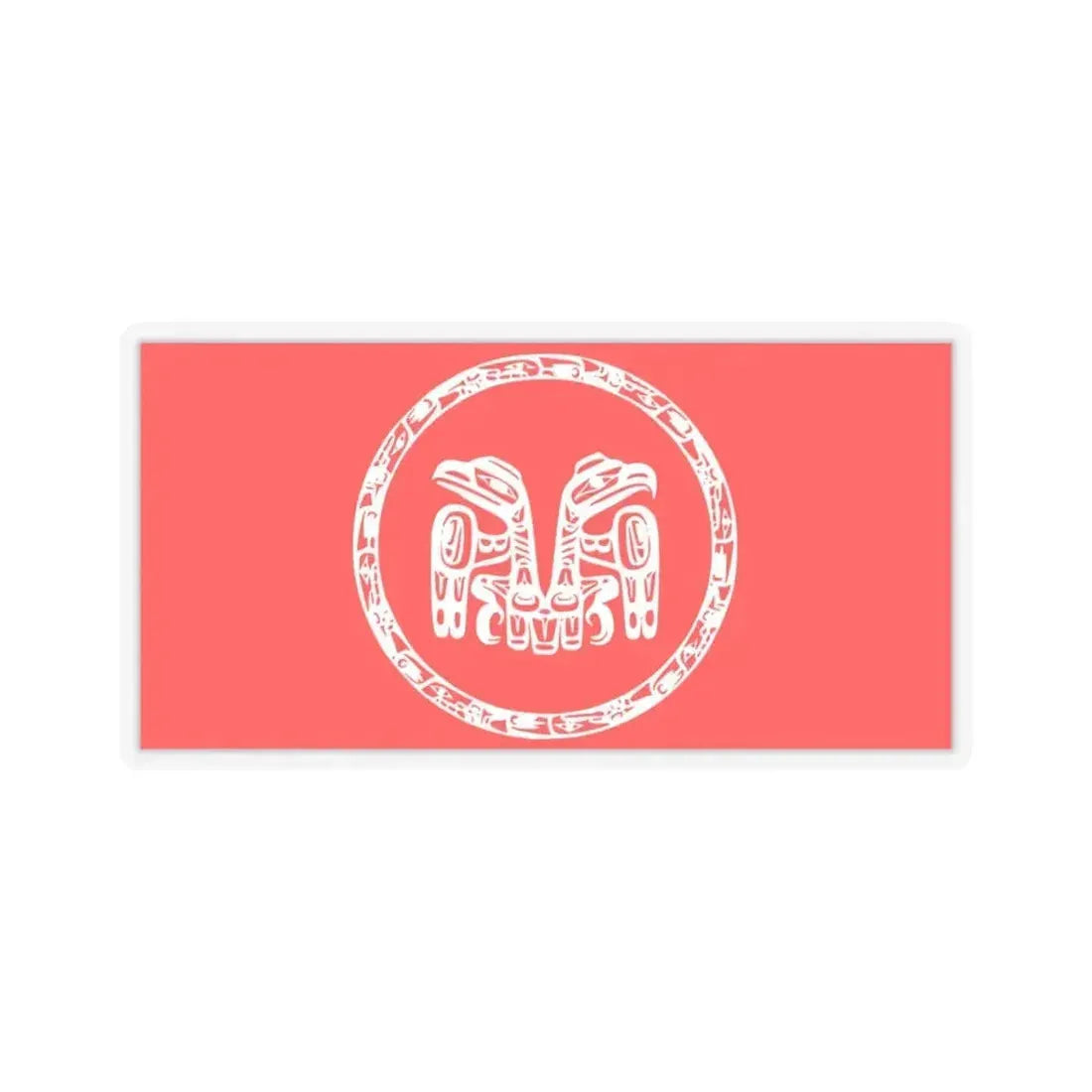 Haida Flag - STICKER Vinyl Kiss-Cut Decal 3 Inch Transparent - The Sticker Space