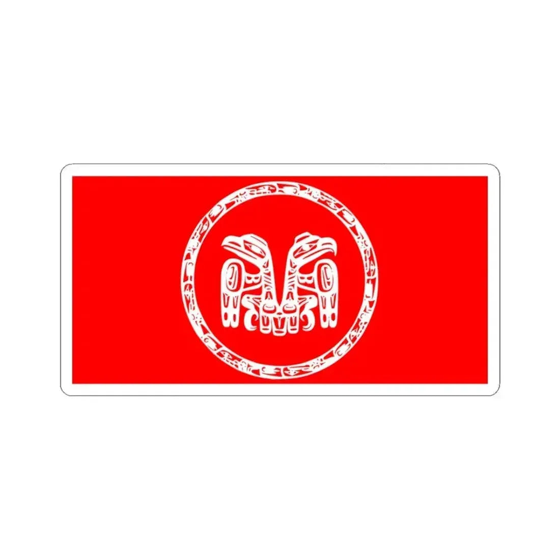 Haida Flag - STICKER Vinyl Kiss-Cut Decal 3 Inch White - The Sticker Space