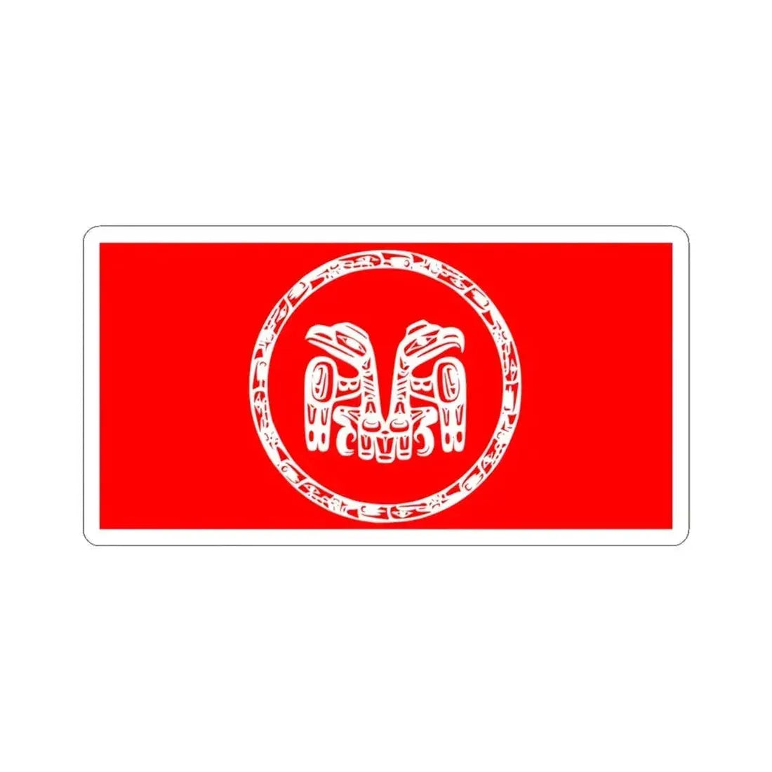 Haida Flag - STICKER Vinyl Kiss-Cut Decal 6 Inch White - The Sticker Space
