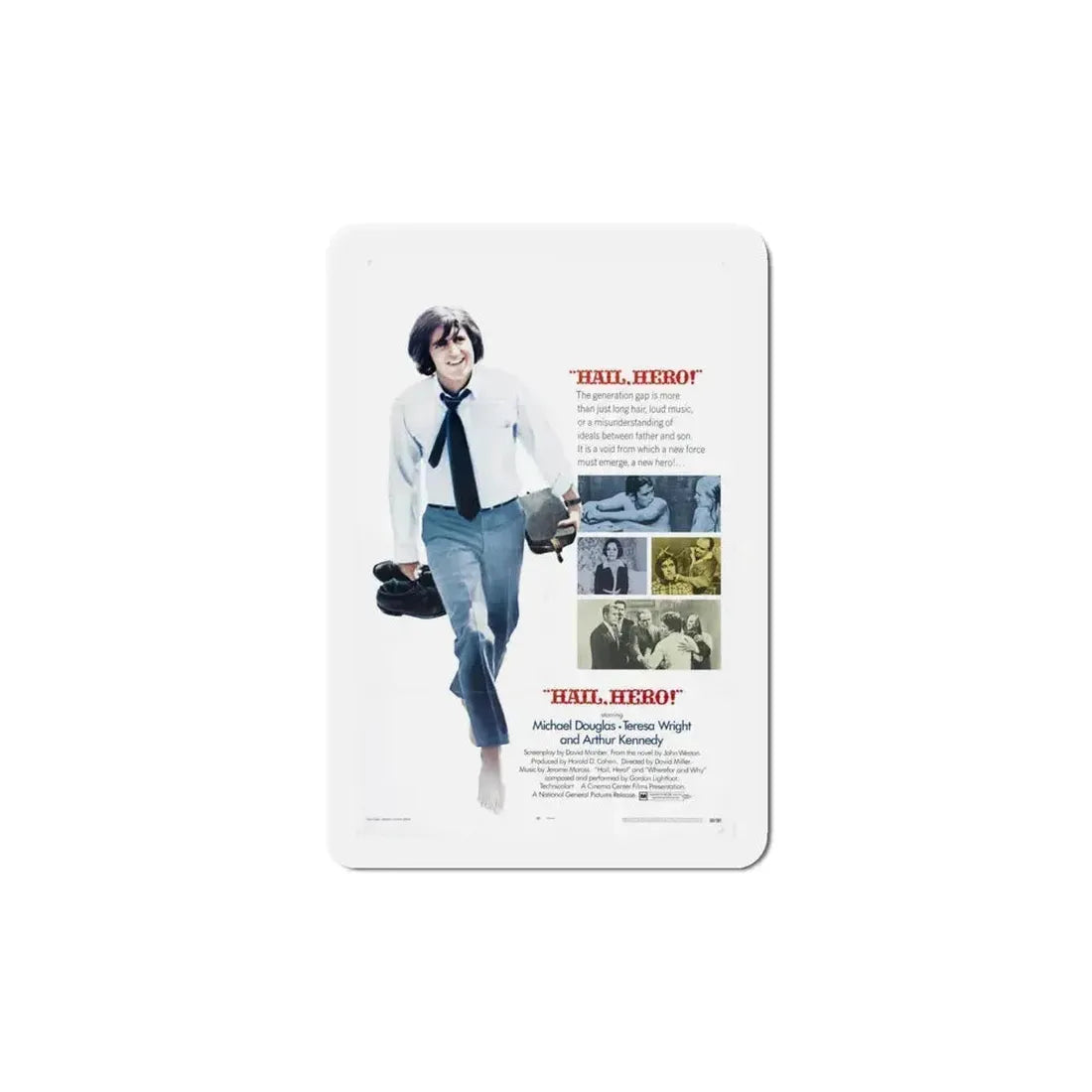 Hail Hero 1969 Movie Poster Refrigerator Magnet 6 Inch - The Sticker Space