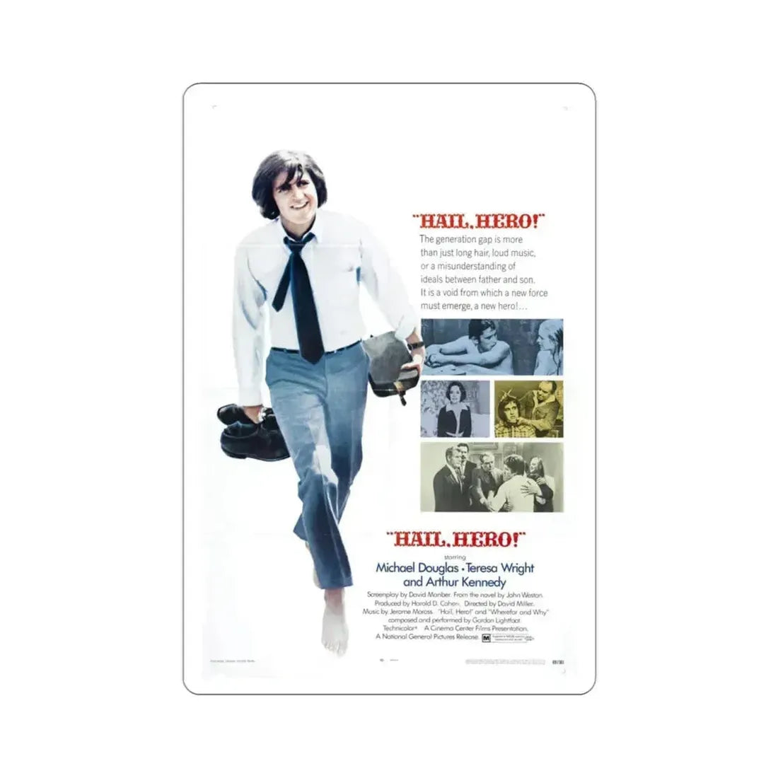 Hail Hero 1969 Movie Poster STICKER Vinyl Die-Cut Decal 3 Inch - The Sticker Space