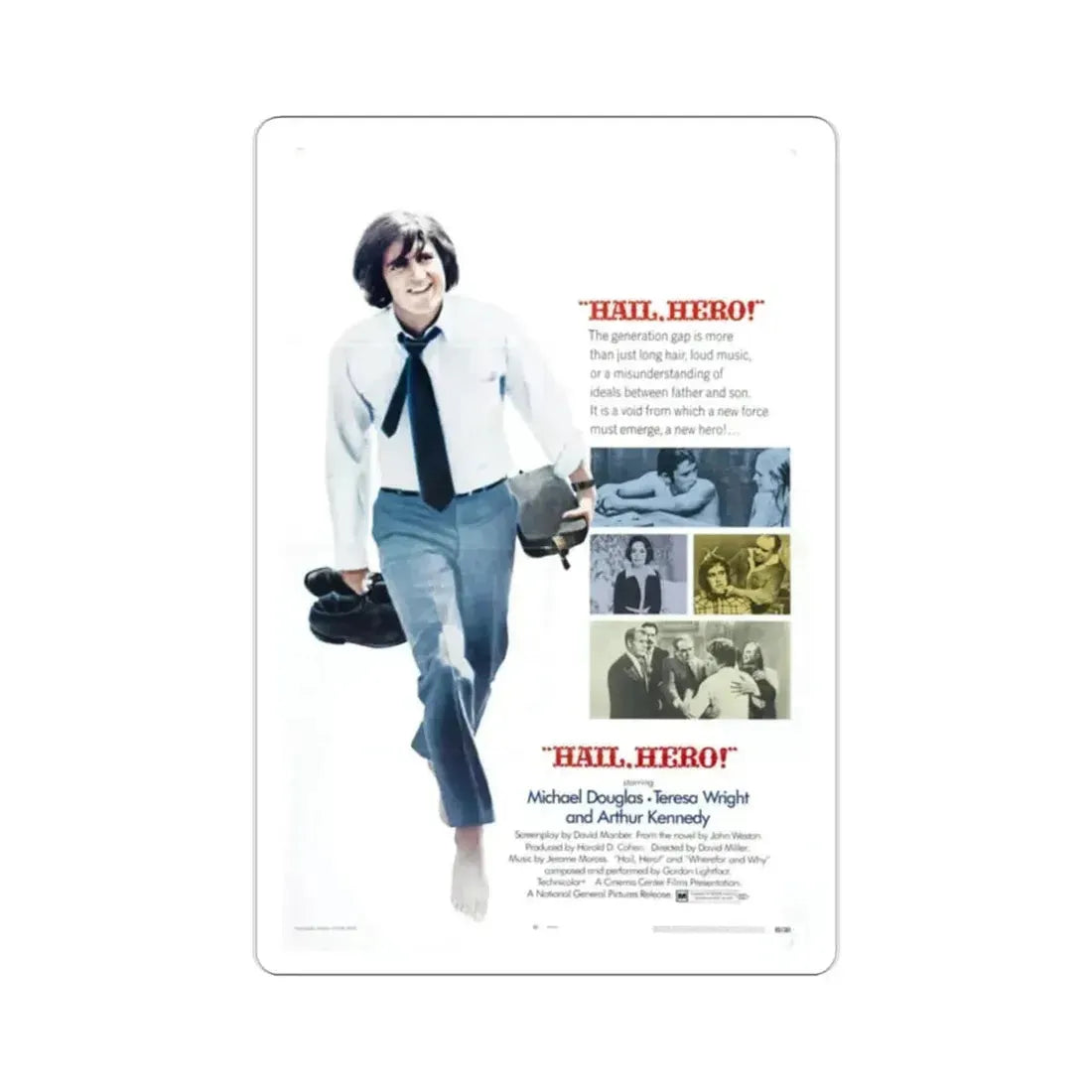 Hail Hero 1969 Movie Poster STICKER Vinyl Die-Cut Decal - The Sticker Space