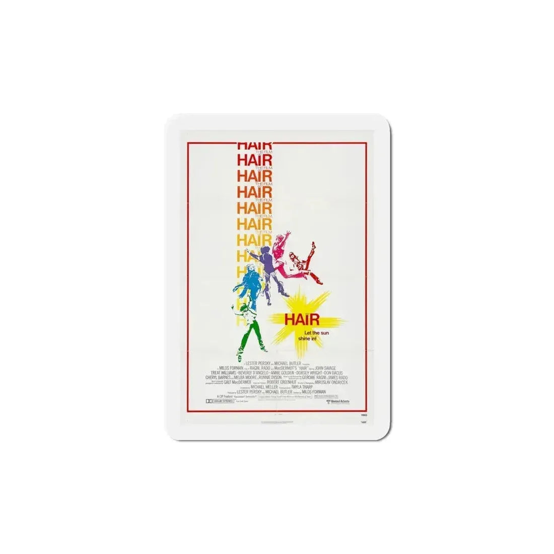 Hair 1979 Movie Poster Refrigerator Magnet 6 Inch - The Sticker Space