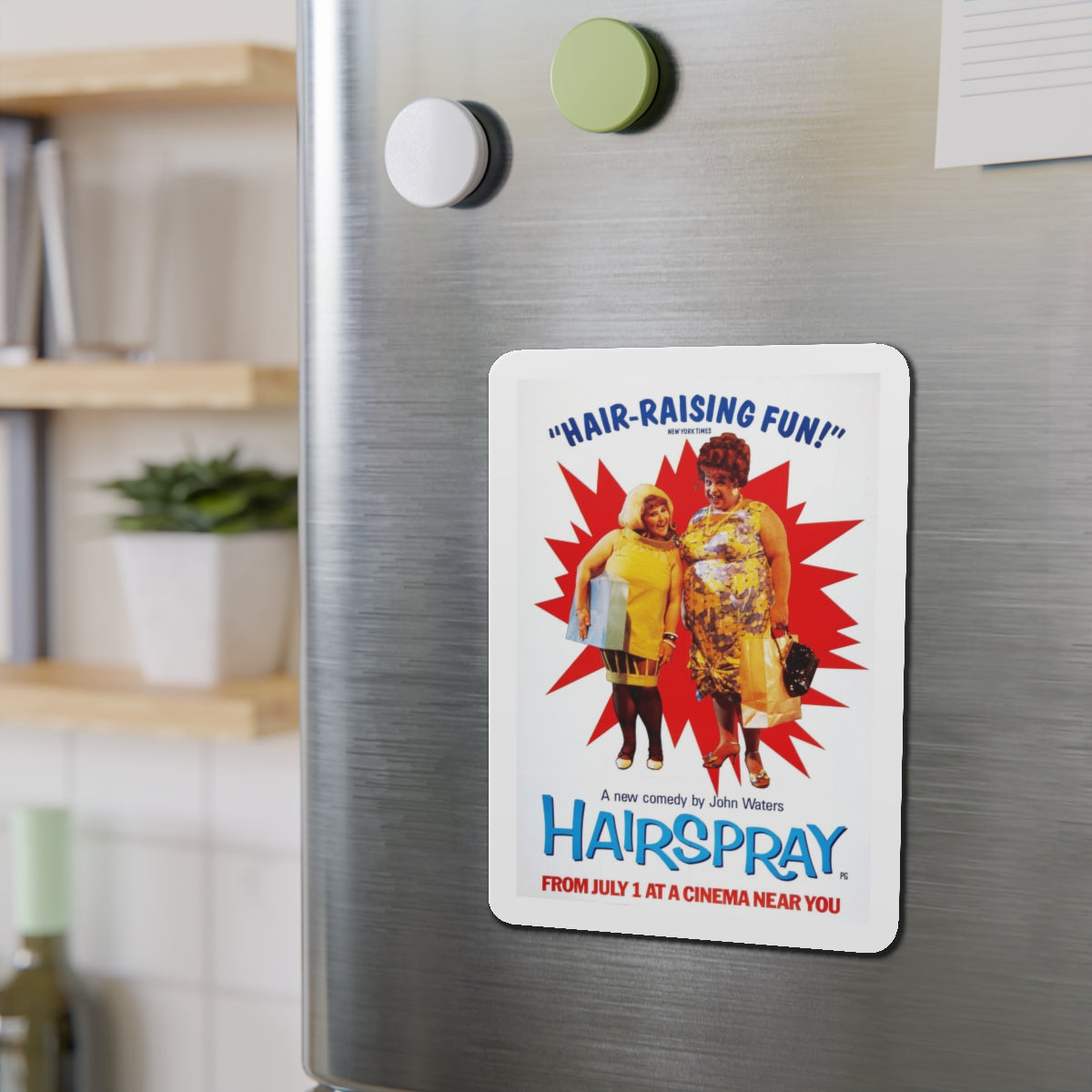 HAIRSPRAY (2) 1988 Movie Poster - Die-Cut Magnet-The Sticker Space