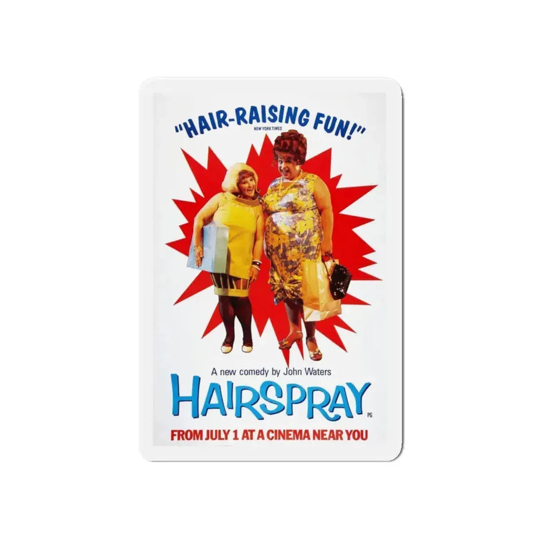 HAIRSPRAY (2) 1988 Movie Poster - Refrigerator Magnet 5 Inch - The Sticker Space