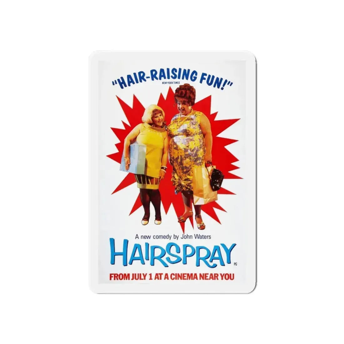 HAIRSPRAY (2) 1988 Movie Poster - Refrigerator Magnet 6 Inch - The Sticker Space