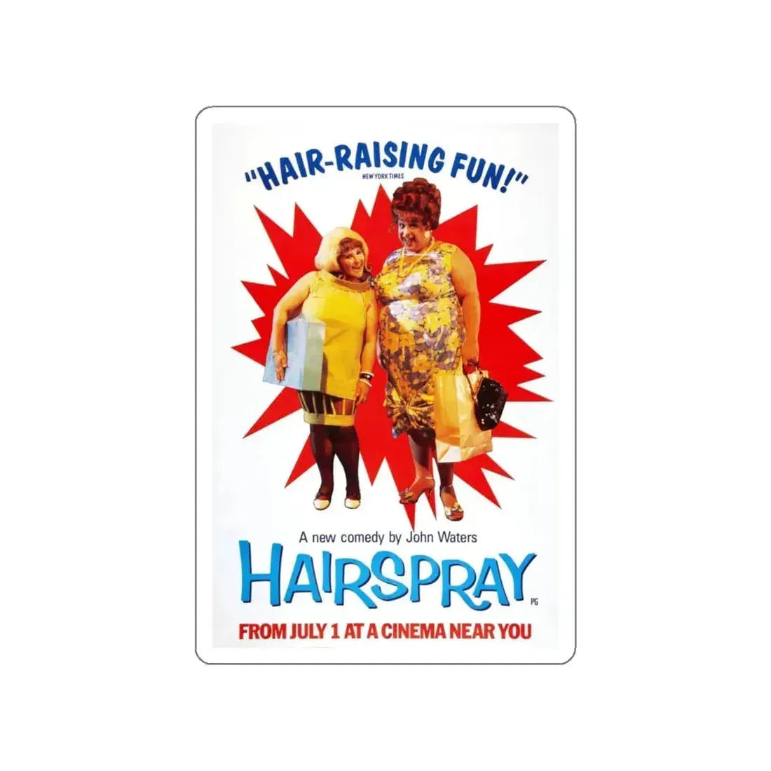 HAIRSPRAY (2) 1988 Movie Poster STICKER Vinyl Die-Cut Decal 6 Inch - The Sticker Space