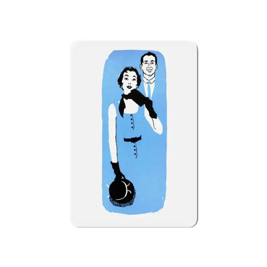 Half a Marriage (2), Redbook, November 1954 (Magazine Illustration) Refrigerator Magnet 6 Inch Die-Cut - The Sticker Space