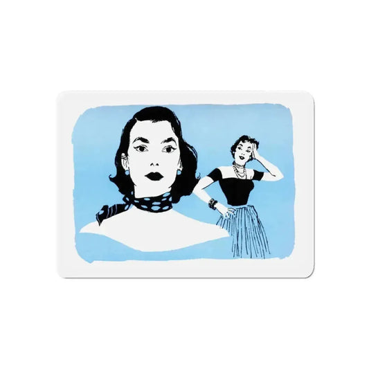 Half a Marriage (4), Redbook, November 1954 (Magazine Illustration) Refrigerator Magnet 6 Inch Die-Cut - The Sticker Space