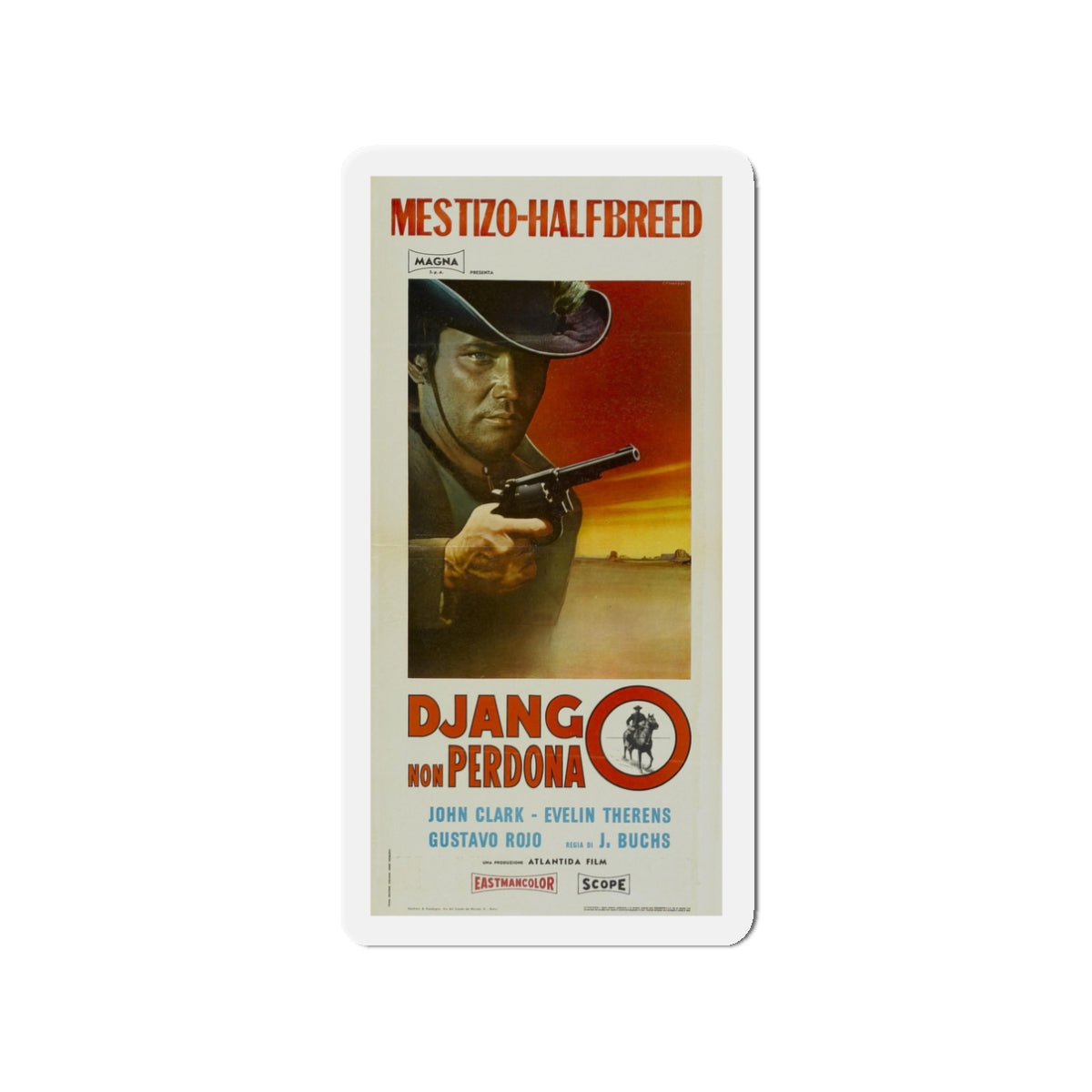 HALF BREED 1952 Movie Poster - Die-Cut Magnet-3" x 3"-The Sticker Space