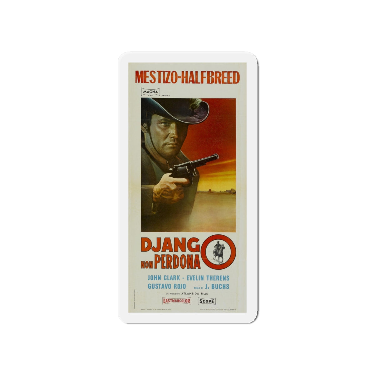 HALF BREED 1952 Movie Poster - Die-Cut Magnet-4" x 4"-The Sticker Space