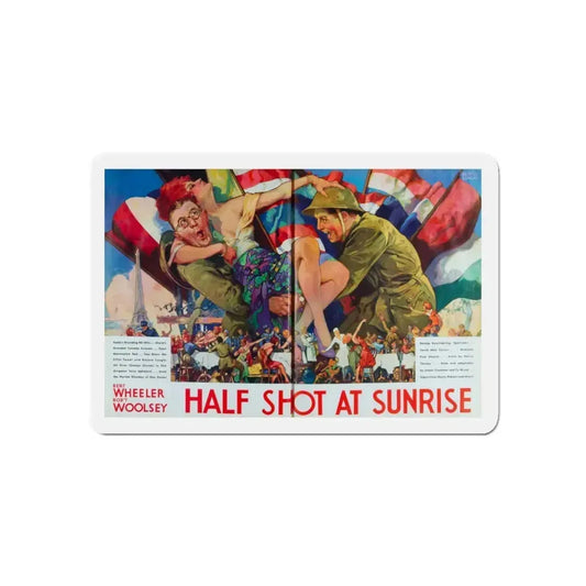 Half Shot At Sunrise, RKO Exhibitor's Book (1929 - 1930) (Magazine Illustration) Refrigerator Magnet 6 Inch Die-Cut - The Sticker Space