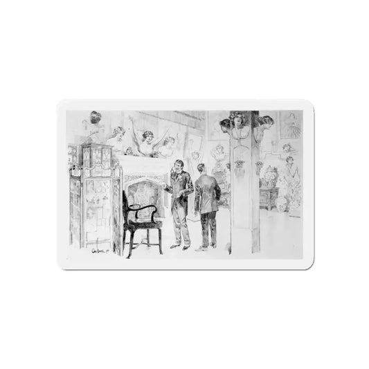 Hall of Beauties (Magazine Illustration) Refrigerator Magnet 6 Inch Die-Cut - The Sticker Space