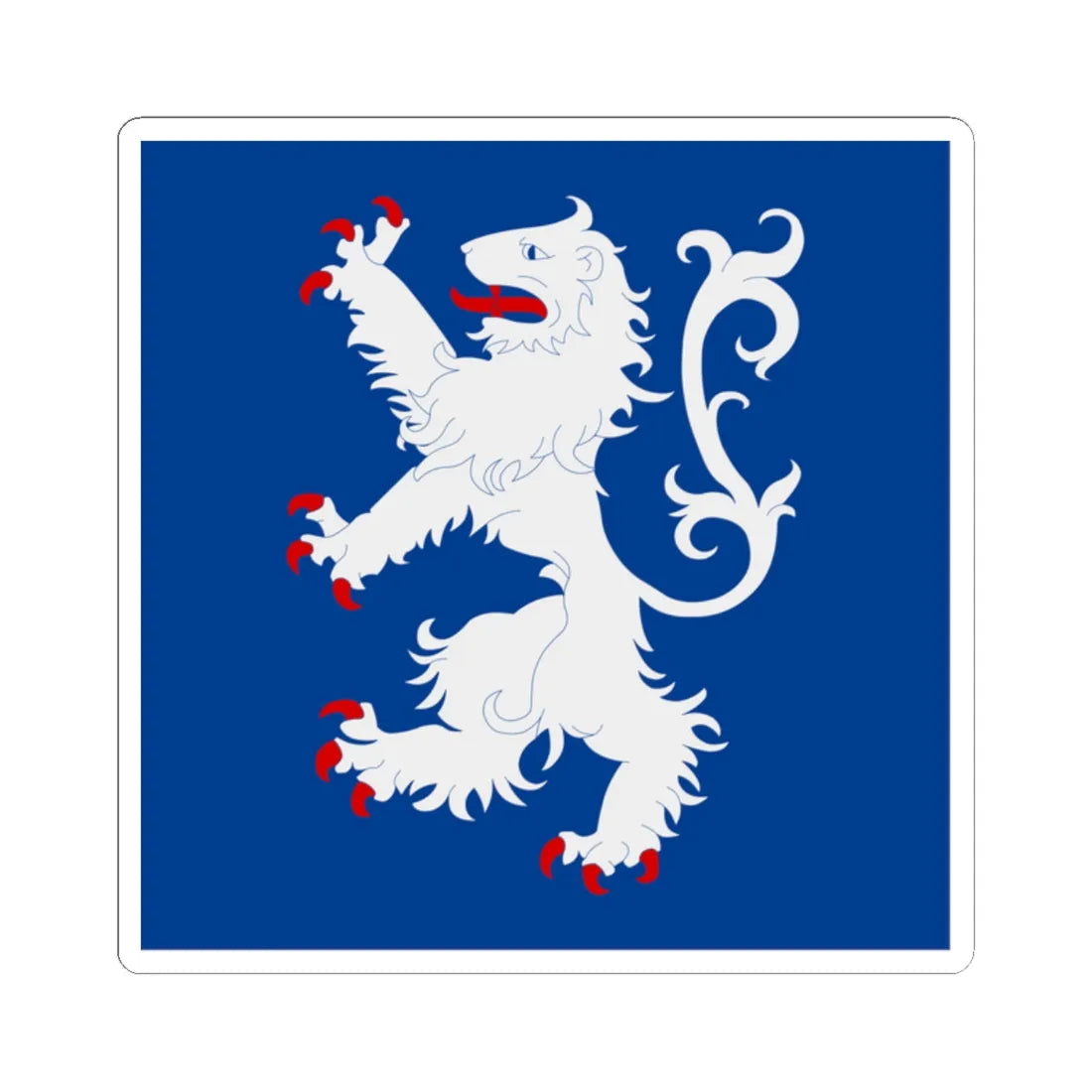 Hallands lan vapenflagga (Sweden) STICKER Vinyl Kiss-Cut Decal 2 Inch White - The Sticker Space