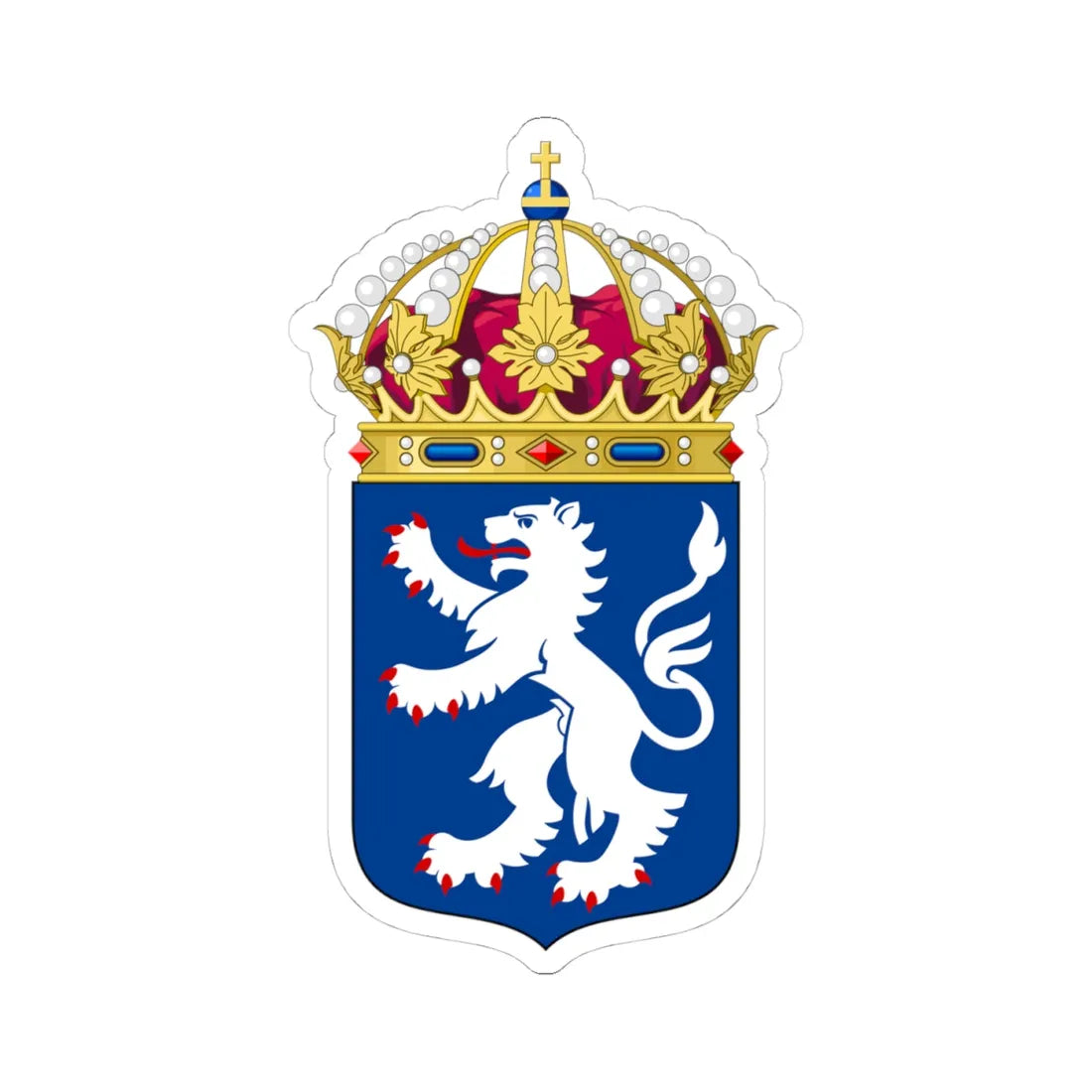 Hallands läns vapen (Sweden) (Coat of Arms) STICKER Vinyl Kiss-Cut Decal - The Sticker Space