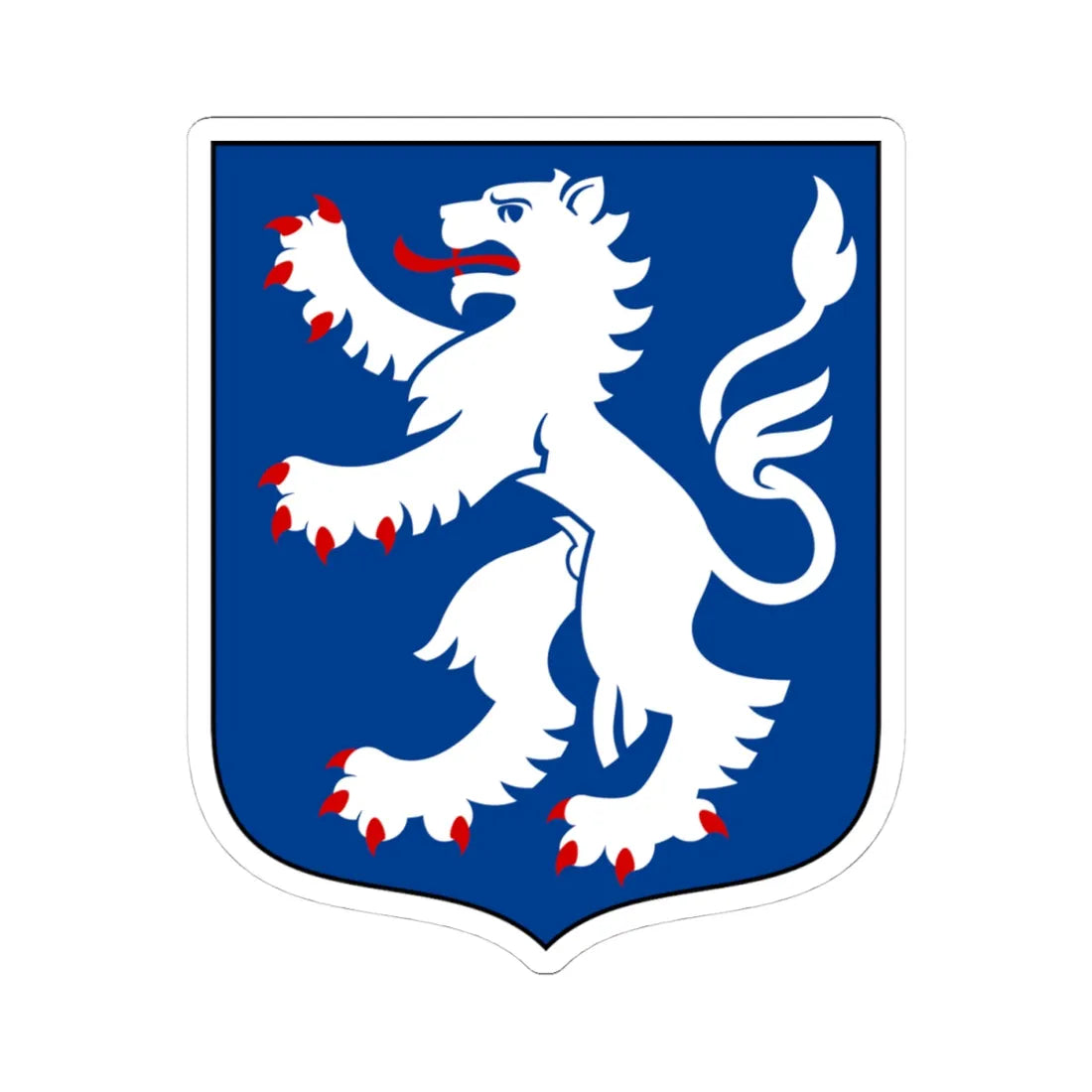 Hallands vapen (Sweden) (Coat of Arms) STICKER Vinyl Kiss-Cut Decal 4 Inch White - The Sticker Space