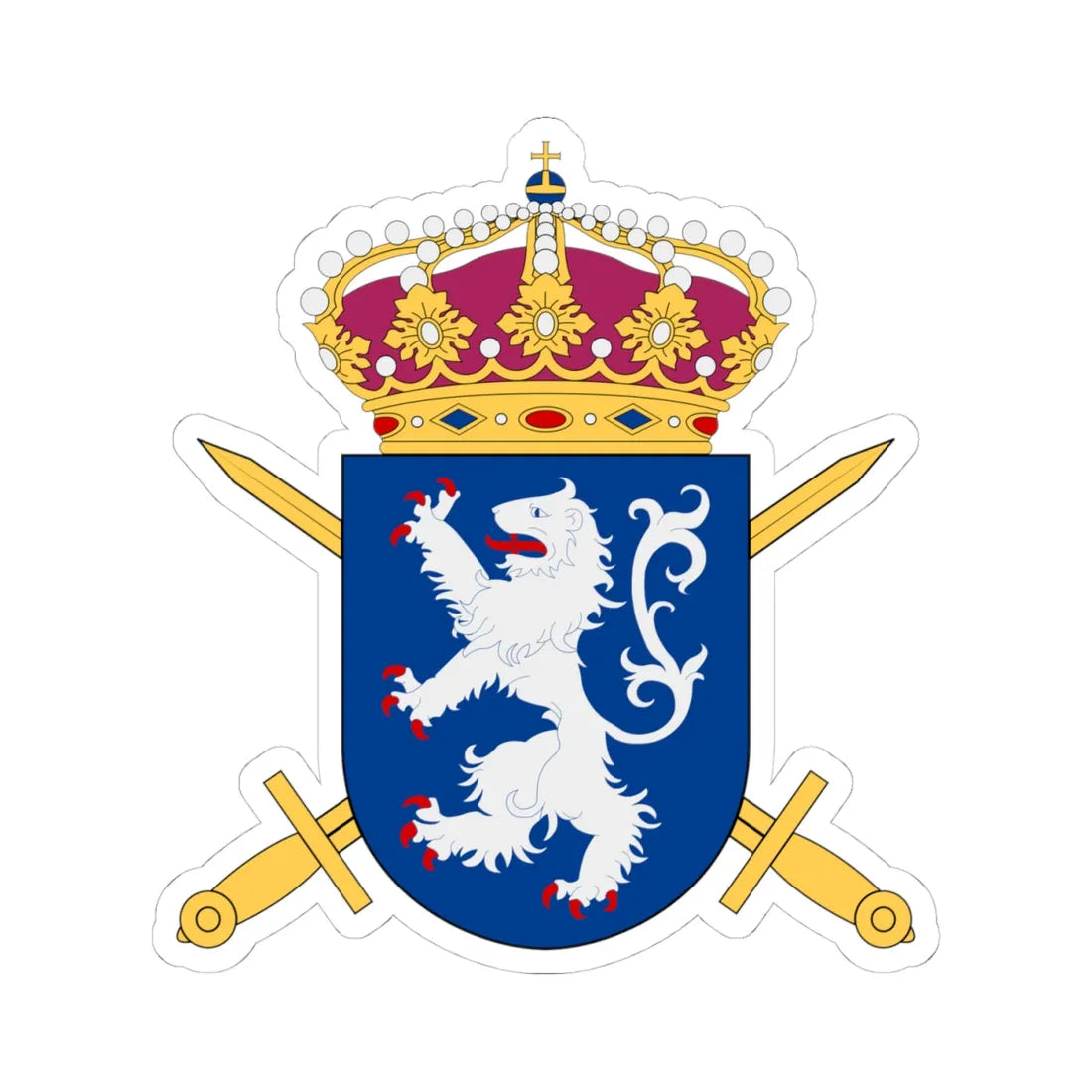 Hallandsgruppen vapen (Sweden) (Coat of Arms) STICKER Vinyl Kiss-Cut Decal 4 Inch White - The Sticker Space