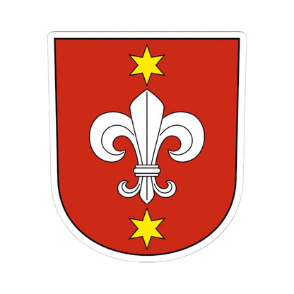 Hallau-blazon (Switzerland) (Coat of Arms) STICKER Vinyl Kiss-Cut Decal 6 Inch White - The Sticker Space