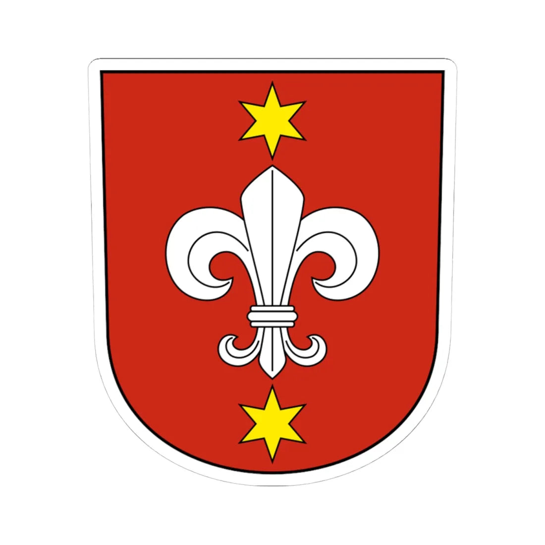 Hallau-blazon (Switzerland) (Coat of Arms) STICKER Vinyl Kiss-Cut Decal - The Sticker Space