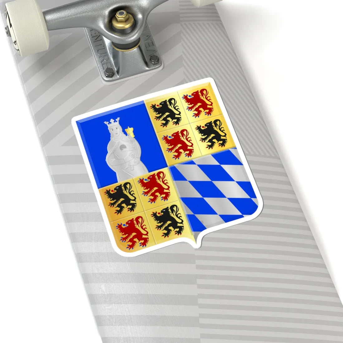 Halle B wapen (Belgium) (Coat of Arms) STICKER Vinyl Kiss-Cut Decal - The Sticker Space