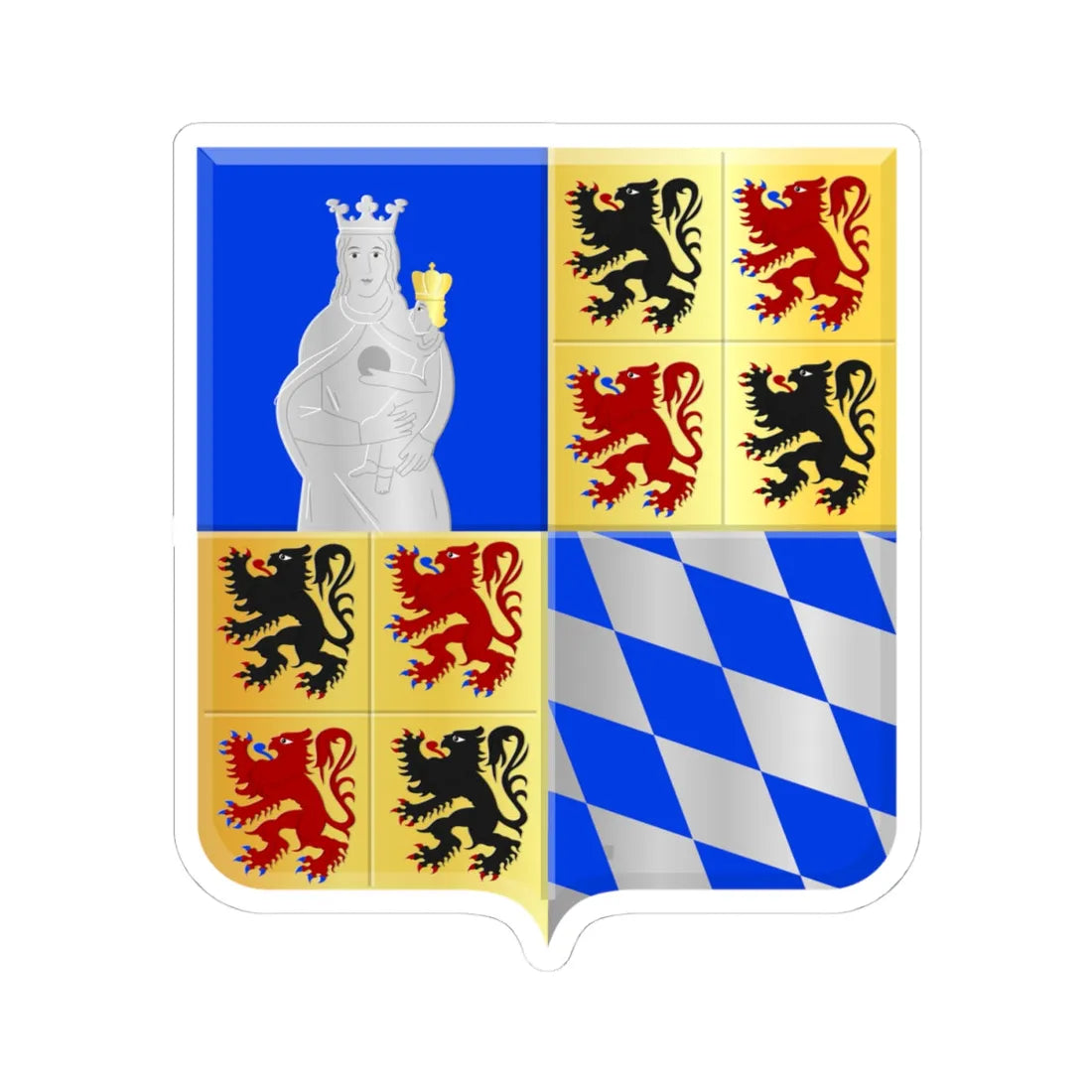 Halle B wapen (Belgium) (Coat of Arms) STICKER Vinyl Kiss-Cut Decal - The Sticker Space