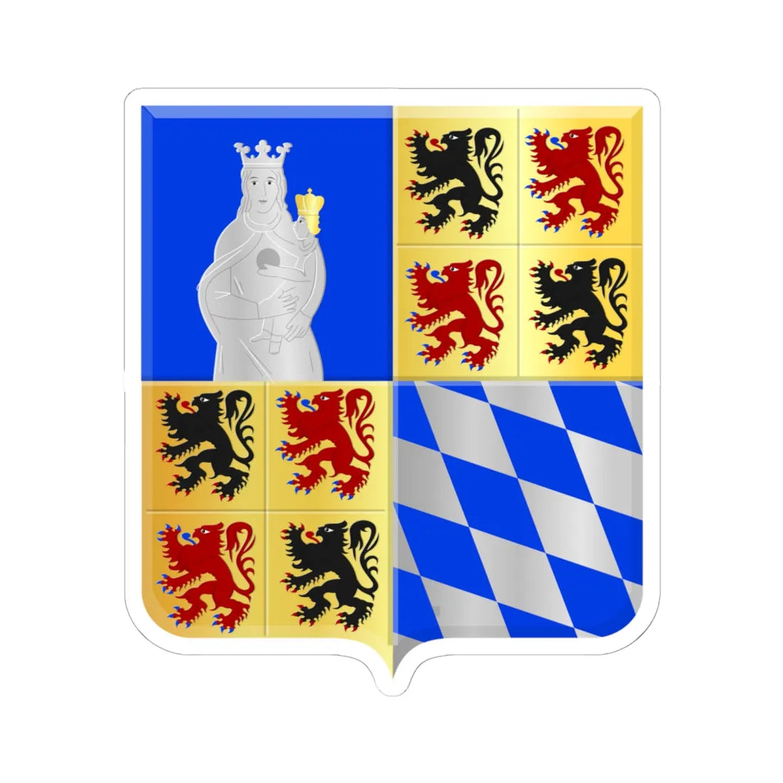 Halle B wapen (Belgium) (Coat of Arms) STICKER Vinyl Kiss-Cut Decal - The Sticker Space