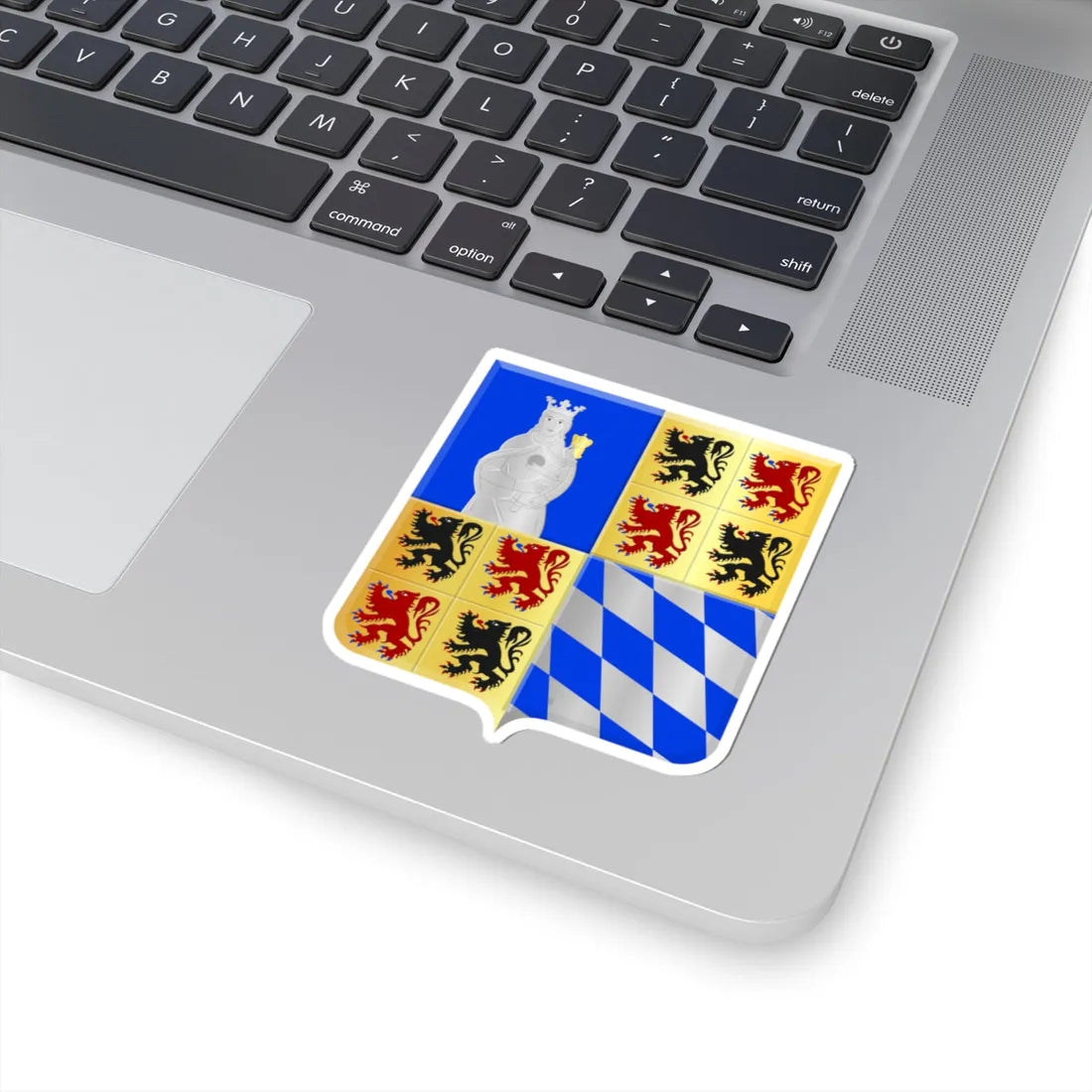 Halle B wapen (Belgium) (Coat of Arms) STICKER Vinyl Kiss-Cut Decal - The Sticker Space