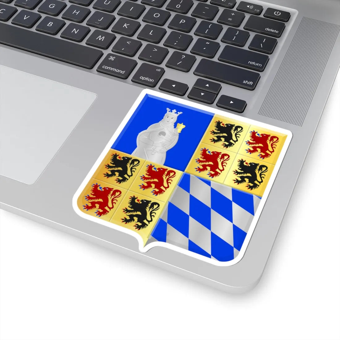 Halle B wapen (Belgium) (Coat of Arms) STICKER Vinyl Kiss-Cut Decal - The Sticker Space