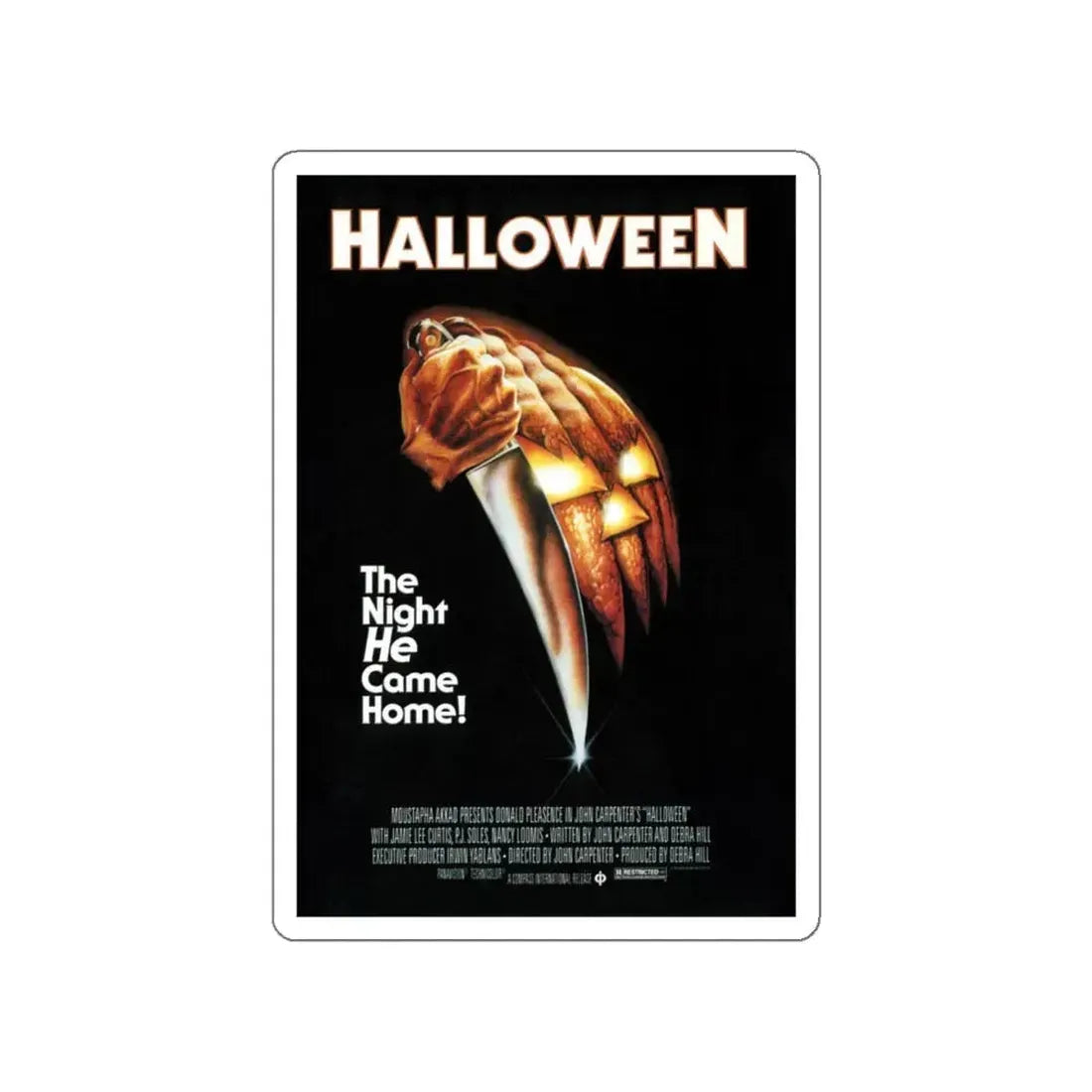 HALLOWEEN 1978 Movie Poster STICKER Vinyl Die-Cut Decal 4 Inch - The Sticker Space