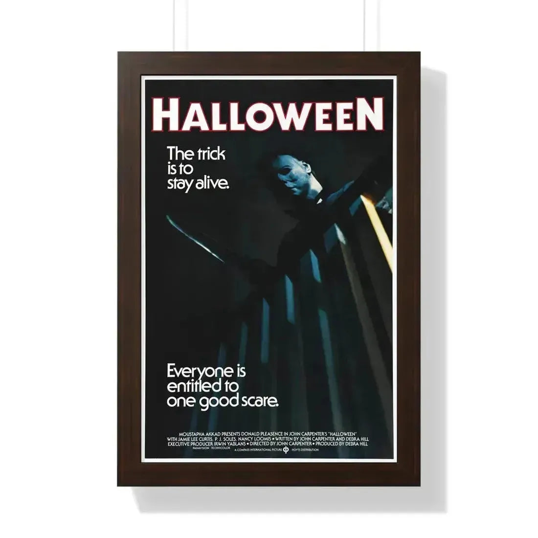 HALLOWEEN (3) 1978 - Framed Movie Poster 16″ x 24″ Walnut - The Sticker Space