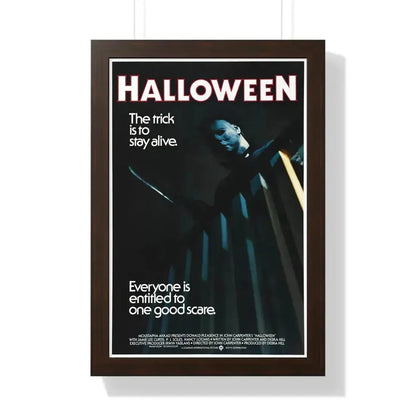 HALLOWEEN (3) 1978 - Framed Movie Poster 16″ x 24″ Walnut - The Sticker Space