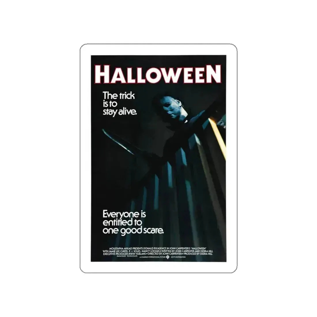 HALLOWEEN (3) 1978 Movie Poster STICKER Vinyl Die-Cut Decal 4 Inch - The Sticker Space