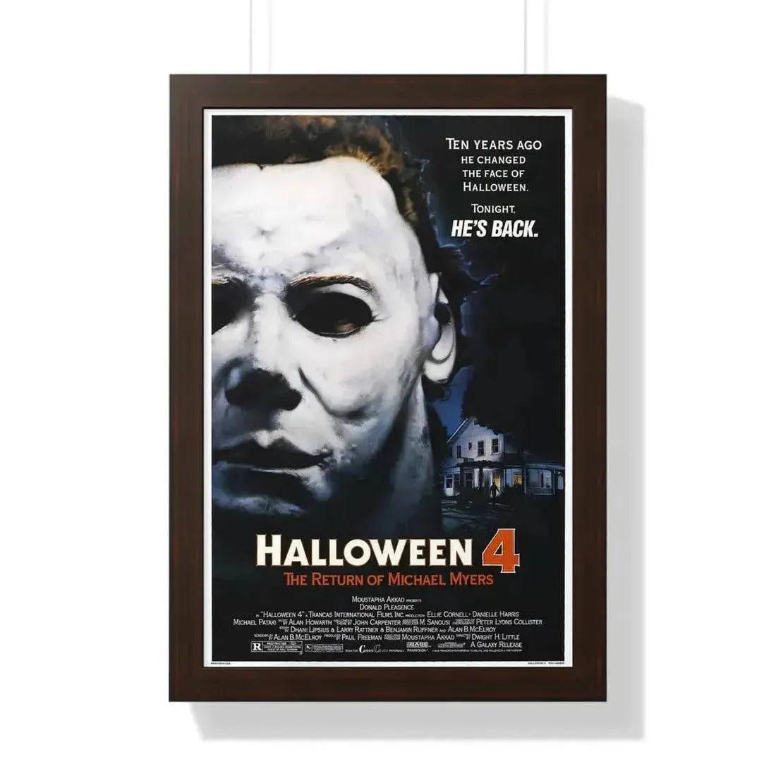 HALLOWEEN 4 1988 - Framed Movie Poster 16″ x 24″ Walnut - The Sticker Space