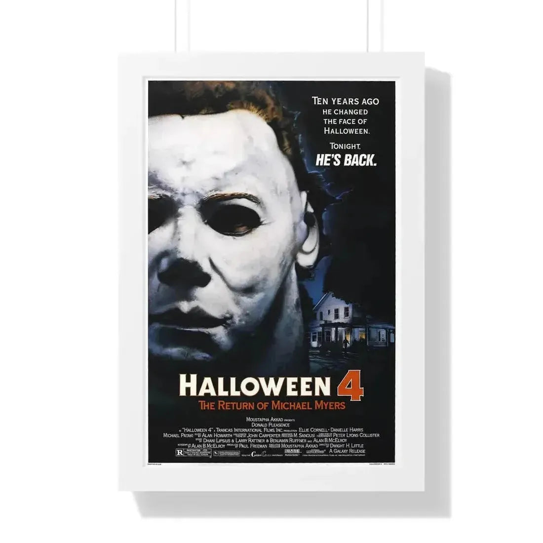 HALLOWEEN 4 1988 - Framed Movie Poster 16″ x 24″ White - The Sticker Space