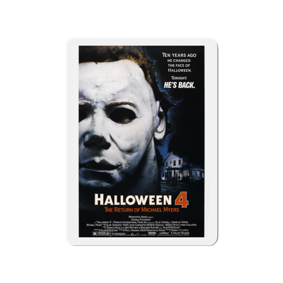 HALLOWEEN 4 1988 Movie Poster - Die-Cut Magnet-2" x 2"-The Sticker Space