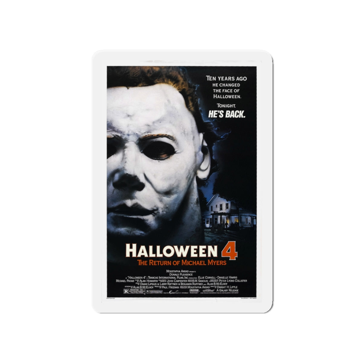 HALLOWEEN 4 1988 Movie Poster - Die-Cut Magnet-4" x 4"-The Sticker Space