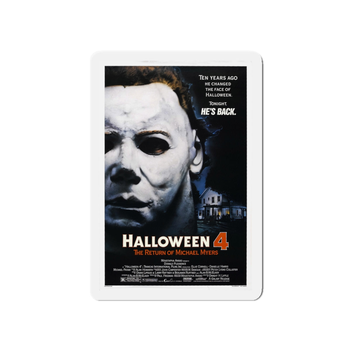 HALLOWEEN 4 1988 Movie Poster - Die-Cut Magnet-5" x 5"-The Sticker Space