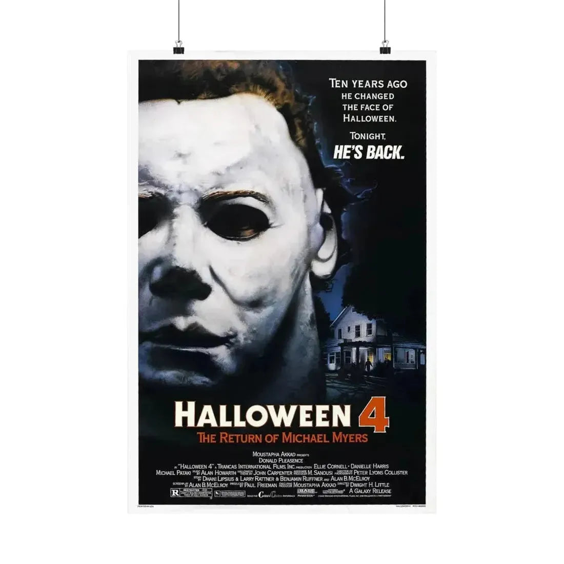 HALLOWEEN 4 1988 - Paper Movie Poster - The Sticker Space