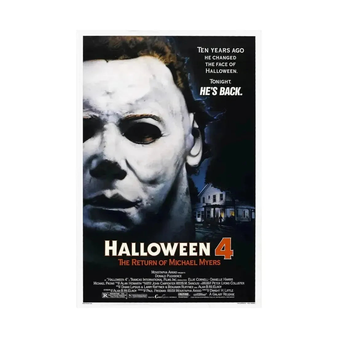 HALLOWEEN 4 1988 - Paper Movie Poster - The Sticker Space