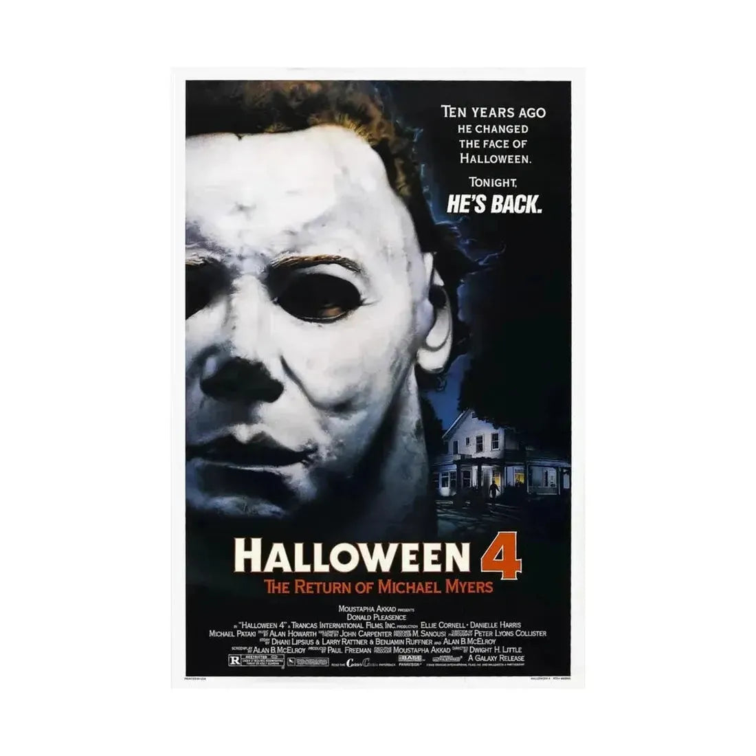 HALLOWEEN 4 1988 - Paper Movie Poster - The Sticker Space