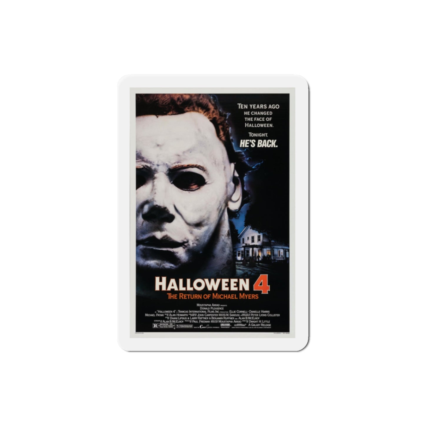 Halloween 4 The Return of Michael 1988 Movie Poster Die-Cut Magnet-2" x 2"-The Sticker Space